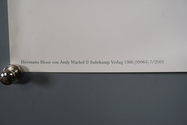 Andy Warhol Poster Hermann Hesse Suhrkamp Verlag 1986 Art Print - Image 7