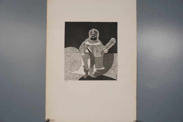 Günter Drebusch Art Print Etching 1967 Black and White