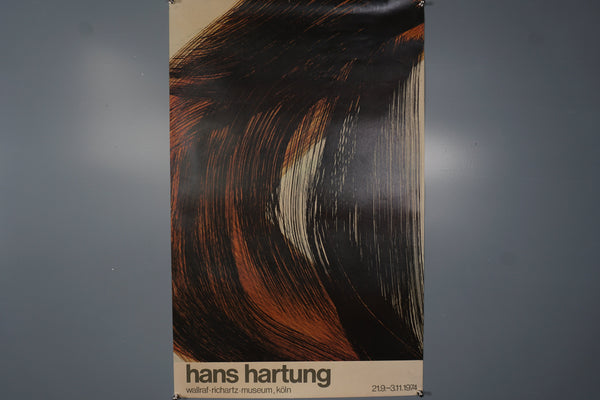 Hans Hartung Vintage Exhibition Poster Cologne 1974