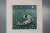 Jan Balet Art Print Vintage Art Print 70s Teal Blue Paper