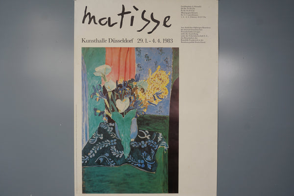 Henri Matisse Poster Vintage Exhibition Poster Düsseldorf 1983 Cream Paper