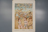 Vintage Etching Art Print 'Urlaubsfreunden' 80s Beige Blue Paper - Image 2