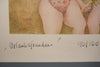 Vintage Etching Art Print 'Urlaubsfreunden' 80s Beige Blue Paper - Image 7
