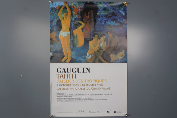 Paul Gauguin Poster Vintage Exhibition 'Tahiti' L'Atelier des Tropiques 2004