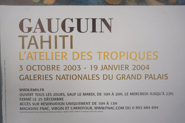 Paul Gauguin Poster Vintage Exhibition 'Tahiti' L'Atelier des Tropiques 2004 - Image 4