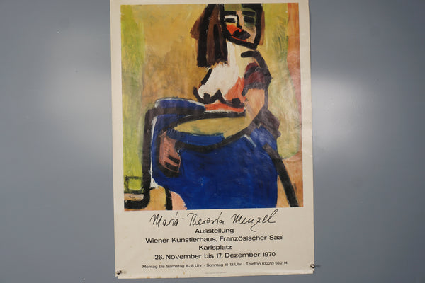 Maria Theresia Menzel Vintage Exhibition Poster Vienna 1970