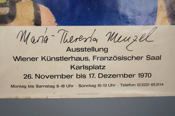 Maria Theresia Menzel Vintage Exhibition Poster Vienna 1970 - Image 7