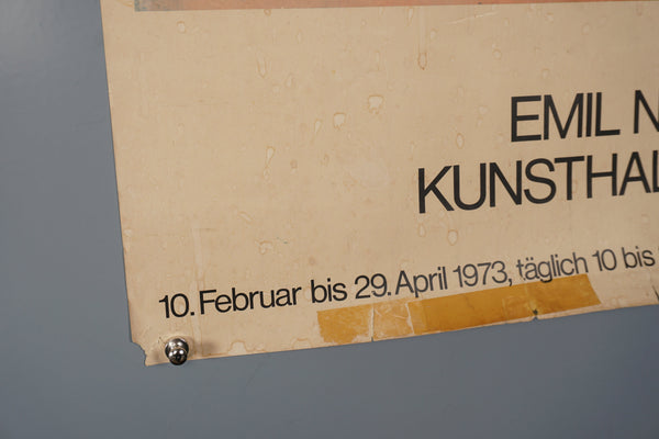 Emil Nolde Art Print Exhibition Poster Kunsthalle Cologne 1973 Orange Pink - Image 7