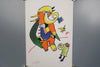 Oltmar Alt Art Print 'Elephant' 1980s Yellow Orange Paper