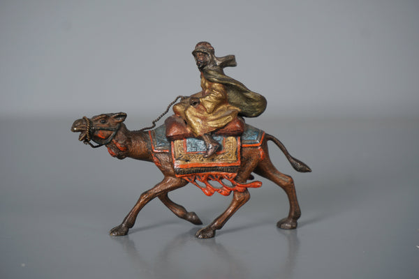 Franz Xaver Bergmann Bronze Figurine Rider with Camel 1900