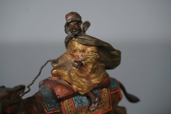 Franz Xaver Bergmann Bronze Figurine Rider with Camel 1900 - Image 3