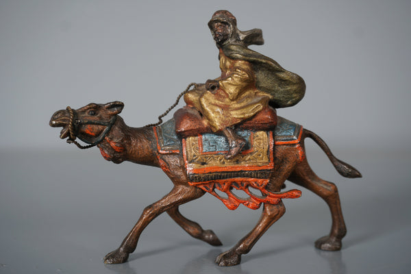 Franz Xaver Bergmann Bronze Figurine Rider with Camel 1900 - Image 9