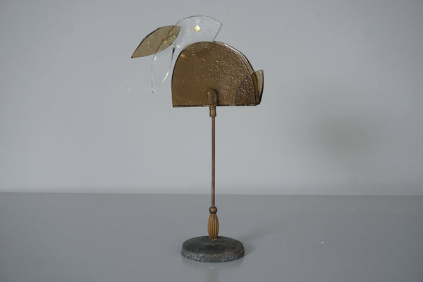 Glas Prader Bolzano Sculpture Glass Rabbit on Brass Stand 1970s - Image 6