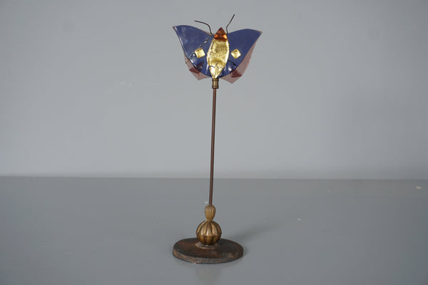 Glas Prader Bolzano Ornament Butterfly 1960s Blue Glass - Image 9