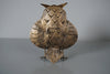 Vintage Owl Windlight Tealight Holder 1960s Bronze Tin and Brass - Image 5