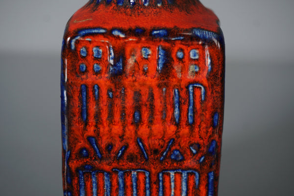 Bay Keramik Vase Fatlava 1960s Red Blue Ceramic - Image 3