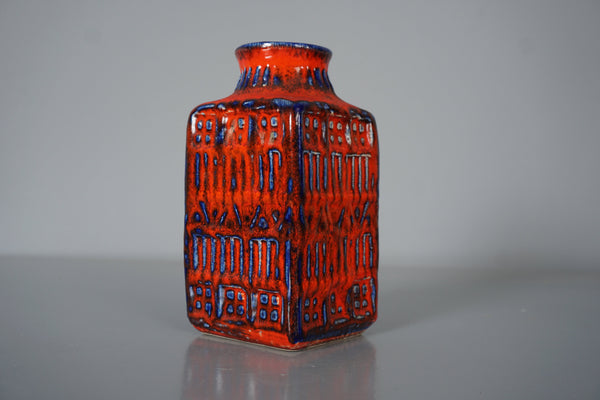 Bay Keramik Vase Fatlava 1960s Red Blue Ceramic - Image 7