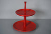 Vintage Tiered Stand Pine Scandinavian Sweden 1960s Red - Image 7