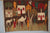 Vintage Wall Tapestry Wall Hanging Egypt 1950s Naive Art Wool Tapestry