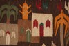 Vintage Wall Tapestry Wall Hanging Egypt 1950s Naive Art Wool Tapestry - Image 4