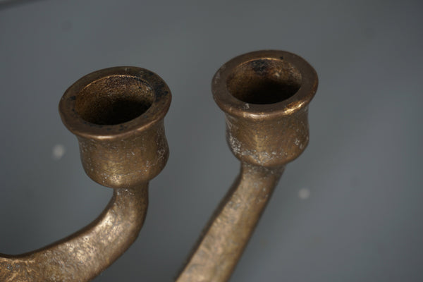 Harjes Vintage Bronze Candelabra 1960s Brutalist Candleholder - Image 6