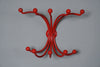 Vintage Metal Coat Rack Hanger 1960s Space Age Red