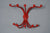 Vintage Metal Coat Rack Hanger 1960s Space Age Red