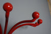 Vintage Metal Coat Rack Hanger 1960s Space Age Red - Image 8