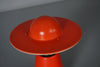 Temde Vintage Table Lamp Mushroom Lamp Space Age 60s Red Metal - Image 3