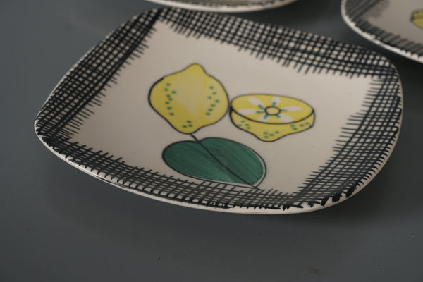 Schramberg Vintage Plates Fruit Plates Ceramic Lemon 1950s - Image 6