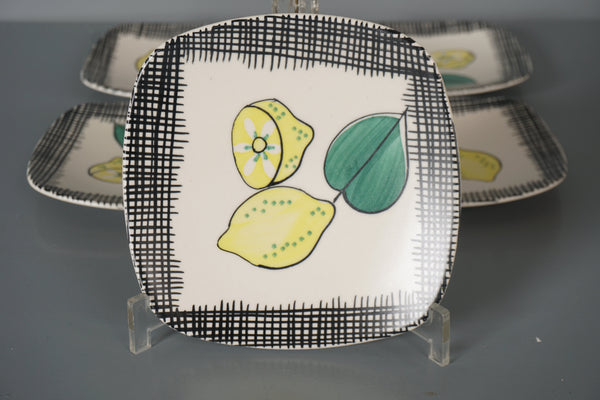 Schramberg Vintage Plates Fruit Plates Ceramic Lemon 1950s - Image 10