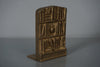 Vintage Brass Bookend Bookshelf 1960s Mid Century