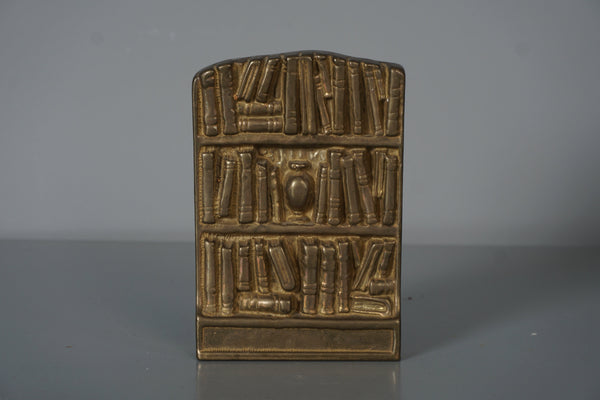 Vintage Brass Bookend Bookshelf 1960s Mid Century - Image 2