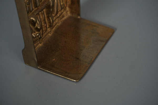 Vintage Brass Bookend Bookshelf 1960s Mid Century - Image 8