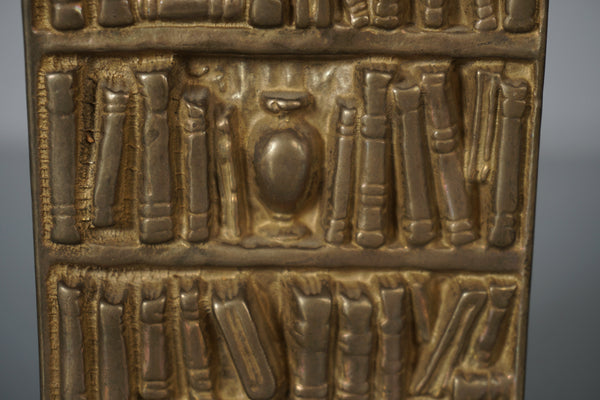 Vintage Brass Bookend Bookshelf 1960s Mid Century - Image 9