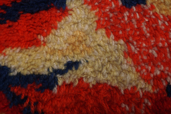 Vintage High Pile Wall Rug Wall Hanging 1960s Abstract Wall Art Mid Century Carpet - Image 9