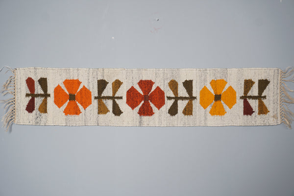 Vintage Wall Hanging Tapestry Runner 60s Carpet Mid Century KELIM