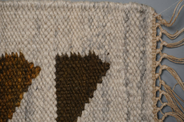 Vintage Wall Hanging Tapestry Runner 60s Carpet Mid Century KELIM - Image 7