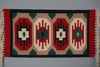 Vintage Wall Hanging Tapestry Rug Röllakan Sweden Kilim 1960s Red Green Wool