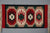 Vintage Wall Hanging Tapestry Rug Röllakan Sweden Kilim 1960s Red Green Wool