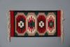Vintage Wall Hanging Tapestry Rug Röllakan Sweden Kilim 1960s Red Green Wool - Image 2