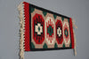 Vintage Wall Hanging Tapestry Rug Röllakan Sweden Kilim 1960s Red Green Wool - Image 9