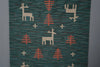 Polish Vintage Tapestry Wall Hanging 1960s Teal Wool - Image 10