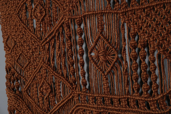 Large Vintage Macramé Wall Hanging 1970s Handmade - Image 5