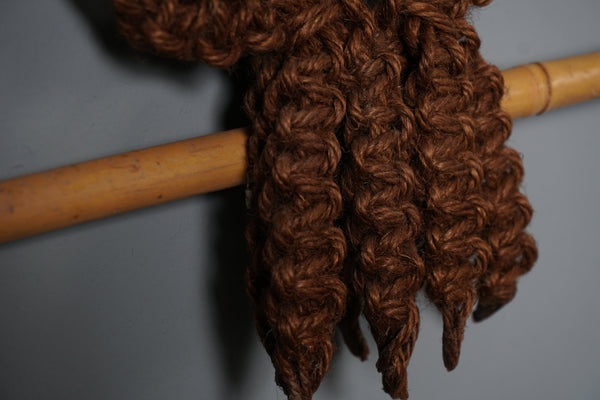 Vintage Owl Macrame Wall Hanging 1960s Handmade Wood Bamboo Natural Fiber - Image 10