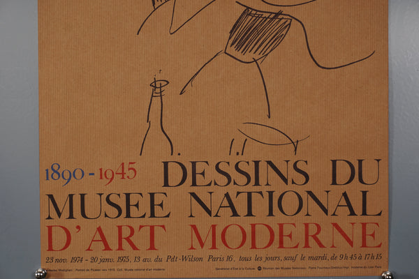 Pablo Picasso Vintage Exhibition Poster 1975 Paris Kraftpapier - Image 3