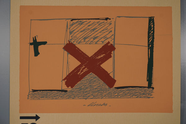 Christiaan Paul Damste Poster Galerie Niepel 80s Orange Paper - Image 6