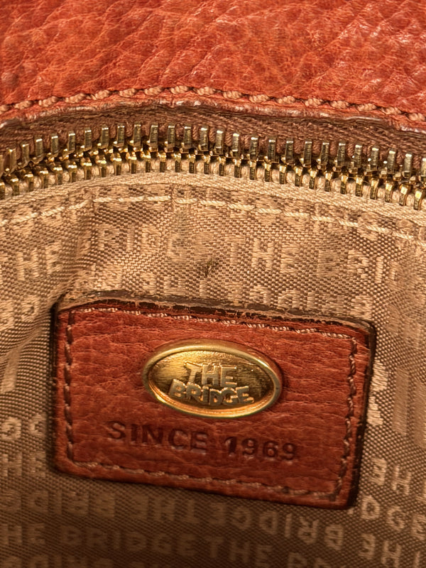 The Bridge Made in Italy Vintage Leather Handbag 1980s Brown - Image 7