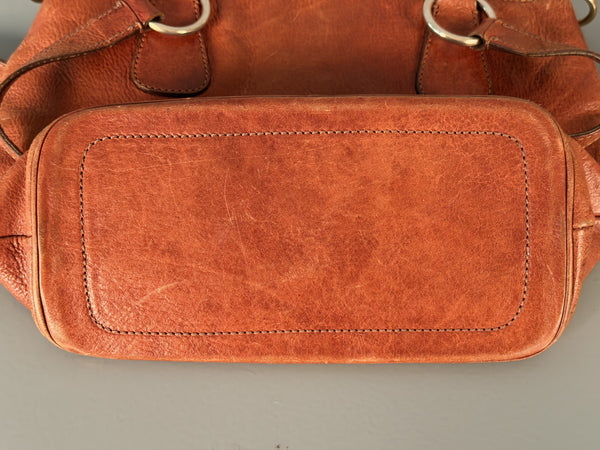 The Bridge Made in Italy Vintage Leather Handbag 1980s Brown - Image 9