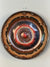 Vintage Wall Plate Studio Pottery 1960s Brown Red Ceramic